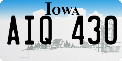 IA license plate AIQ430