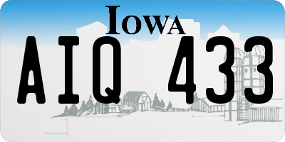 IA license plate AIQ433