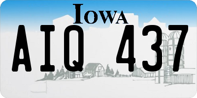 IA license plate AIQ437