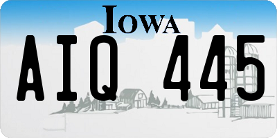IA license plate AIQ445