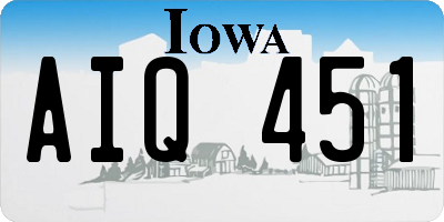 IA license plate AIQ451