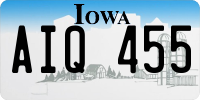 IA license plate AIQ455
