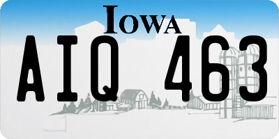 IA license plate AIQ463