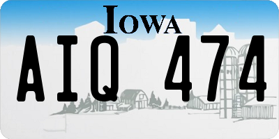 IA license plate AIQ474
