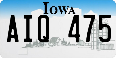 IA license plate AIQ475