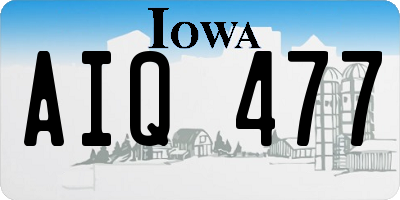 IA license plate AIQ477