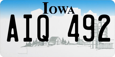 IA license plate AIQ492