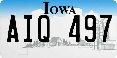 IA license plate AIQ497