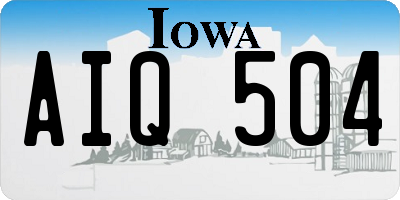 IA license plate AIQ504