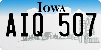 IA license plate AIQ507