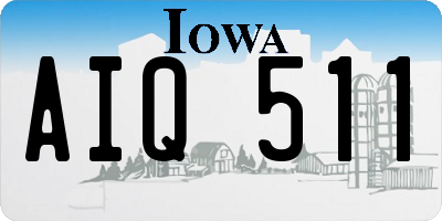 IA license plate AIQ511