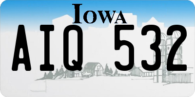 IA license plate AIQ532