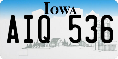 IA license plate AIQ536