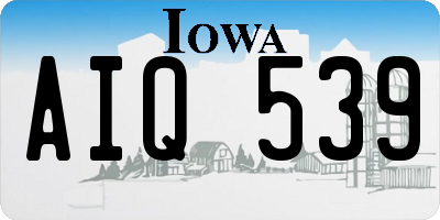 IA license plate AIQ539