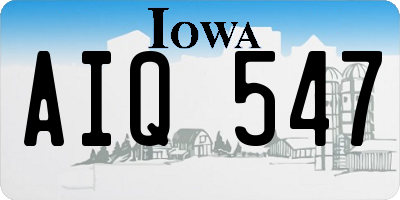 IA license plate AIQ547