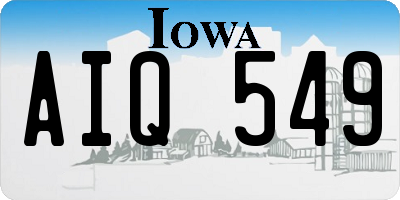 IA license plate AIQ549