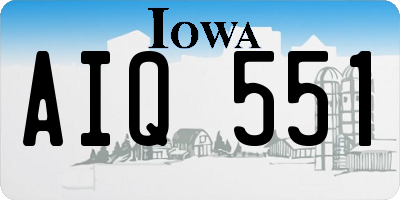 IA license plate AIQ551