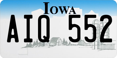 IA license plate AIQ552