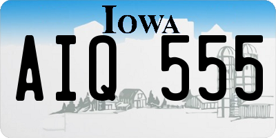 IA license plate AIQ555