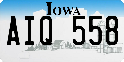 IA license plate AIQ558