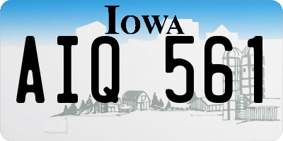 IA license plate AIQ561