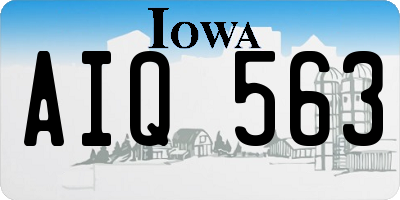 IA license plate AIQ563