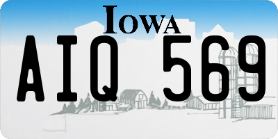IA license plate AIQ569