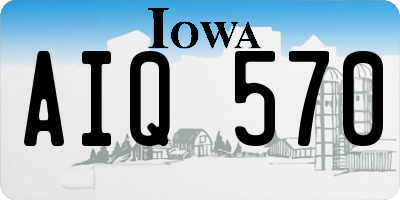 IA license plate AIQ570