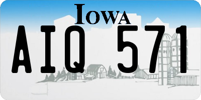 IA license plate AIQ571