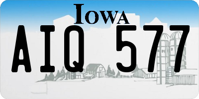 IA license plate AIQ577