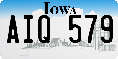 IA license plate AIQ579