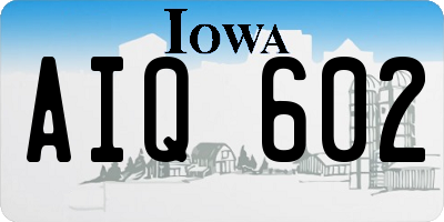 IA license plate AIQ602