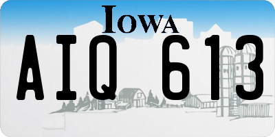 IA license plate AIQ613