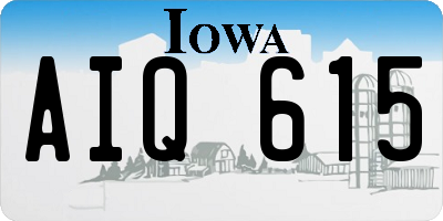 IA license plate AIQ615