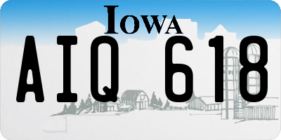 IA license plate AIQ618