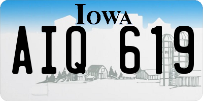 IA license plate AIQ619