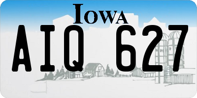 IA license plate AIQ627
