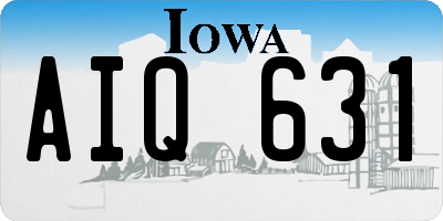 IA license plate AIQ631