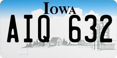 IA license plate AIQ632