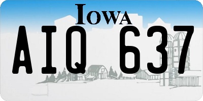 IA license plate AIQ637