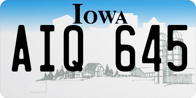 IA license plate AIQ645