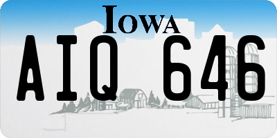 IA license plate AIQ646