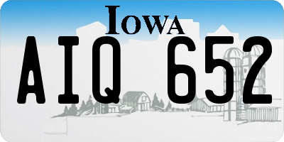IA license plate AIQ652