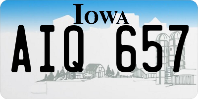 IA license plate AIQ657