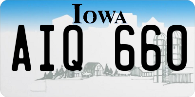 IA license plate AIQ660