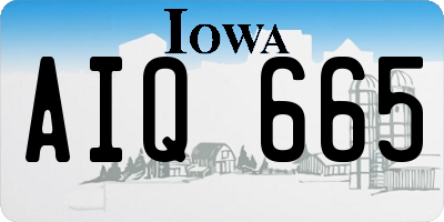 IA license plate AIQ665