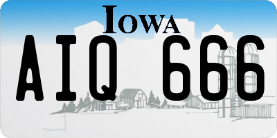IA license plate AIQ666