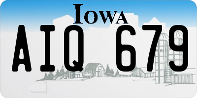 IA license plate AIQ679