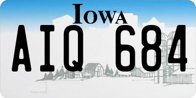 IA license plate AIQ684