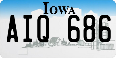IA license plate AIQ686